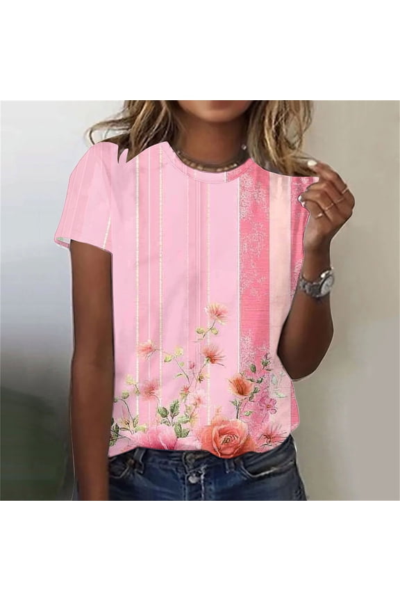 Womens Shirts Casual Shirts Plus Size Printed Tops Navy XL