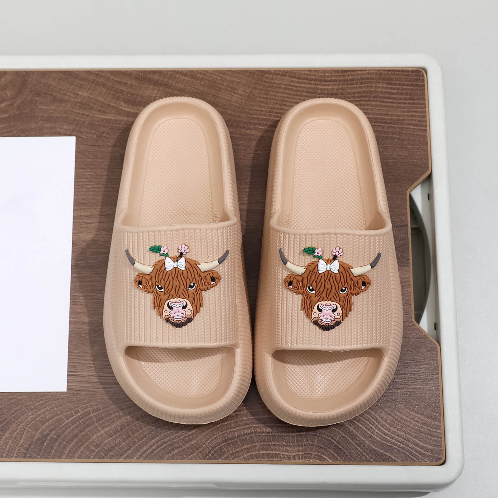 ATENAR Womens Slippers indoor and Outdoor Comfy Shoes Men Slide House ...