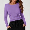 thumbnail image 1 of ATENAR Womens Tops,Tops for Women,Soft,Stretch Fabric,Warm,Comfort Fit,Purple,M, 1 of 7