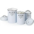 thumbnail image 1 of ATENOW 3-Pack Large Flour Sugar Tea Canisters, Airtight Canisters Organizer with Airtight Lids, Rustic Farmhouse Food Storage Containers for Kitchen Countertop Decor, 1 of 5