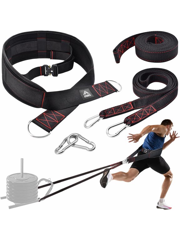 ATENTO Sled Pull Belt, Weight Sled Belt for Sled & Tire Pulling, Leg Muscles Strength Training