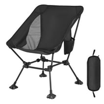 ATEPA Ultralight Camping Chair for Hiking Lightweight Folding Chair for Adult Black