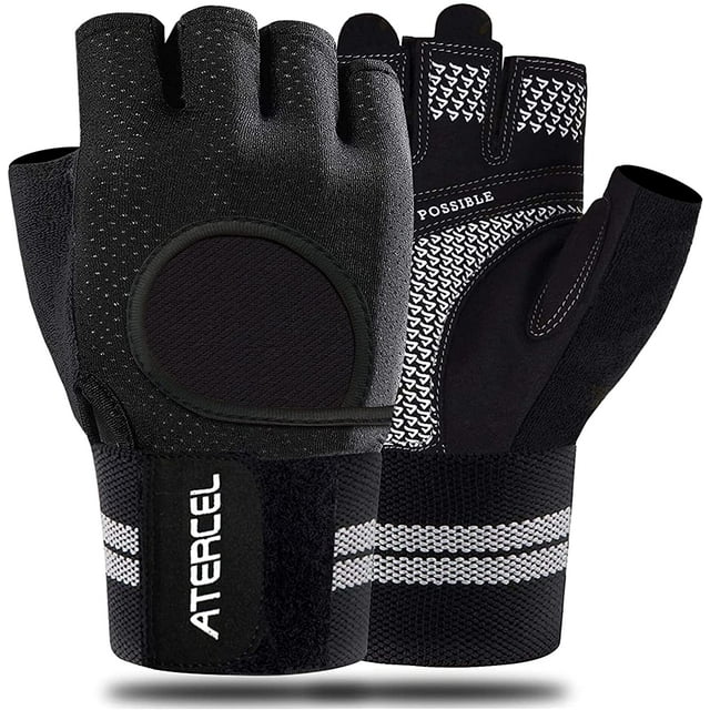 Atercel Weight Lifting Gloves for Men & Women with Wrist Wraps, Non