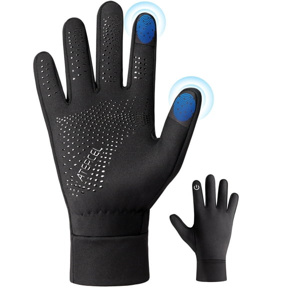 ATERCEL Lightweight Water-Resistant Windproof Thermal Gloves for Men & Women, Touchscreen Enabled Winter Cycling Gloves