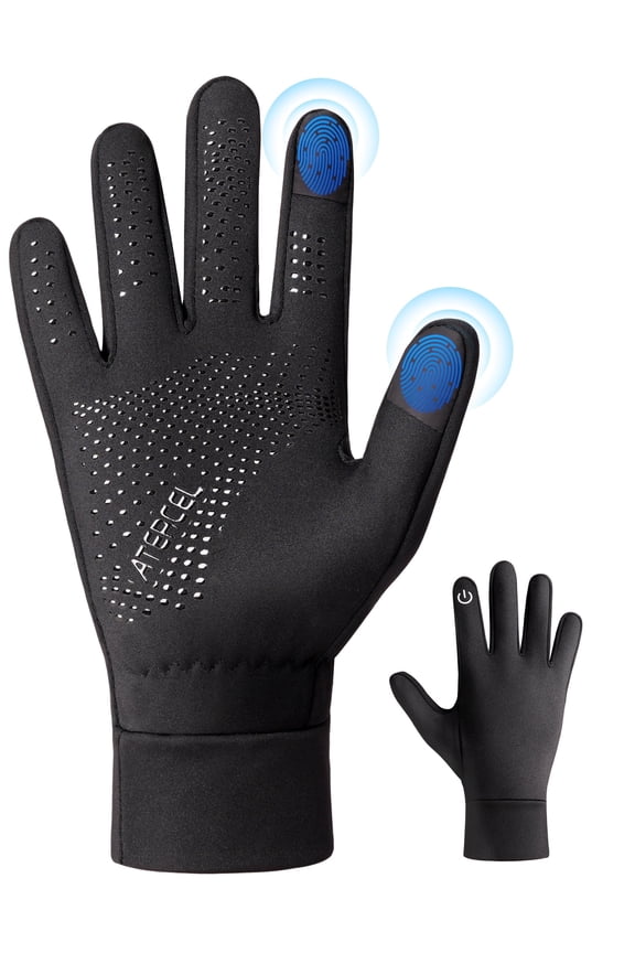 Lightweight Water-Resistant Windproof Thermal Gloves for Men & Women, Touchscreen Enabled Winter Cycling Gloves