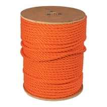 ATERET Twisted 3-Strand Orange Polypropylene Rope Monofilament I 1/2" x 600 Feet I 3,780 lbs. Tensile Strength I Lightweight & Heavy-Duty Synthetic Cord for DIY Projects, Marine, Commercial Use