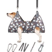 ATESON Dog Grooming Hammock Harness for Small Cats Dogs, Dog Grooming Sling for Cutting Nails, Pet Grooming Harness Hanging Holder Hanger for Nail Trimming with Nail Clippers, Nail File