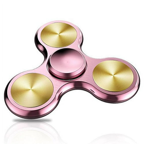 ATESSON Fidget Spinner Toy Ultra Durable Stainless Steel Bearing High Speed Precision Metal Material Hand Spinner Focus Anxiety Stress Relief Boredom Killing Time Toys Rose Gold