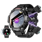 ATEVIX Smart Watch with Earbuds,1.52 HD Screen Smartwatch for Men, for android phones,Rugged Military Bluetooth Call Fitness Tracker,Sleep Monitor,Heart Rate