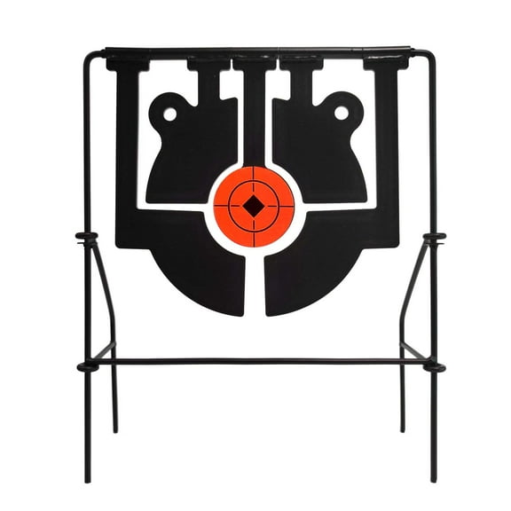 ATFLBOX 5 in 1 Rimfire Resetting Target, Heavy Metal Spinning Airgun Rifles and Handguns Shooting Target for Outdoor and Backyard, Rated for .22 .25 .30 Caliber
