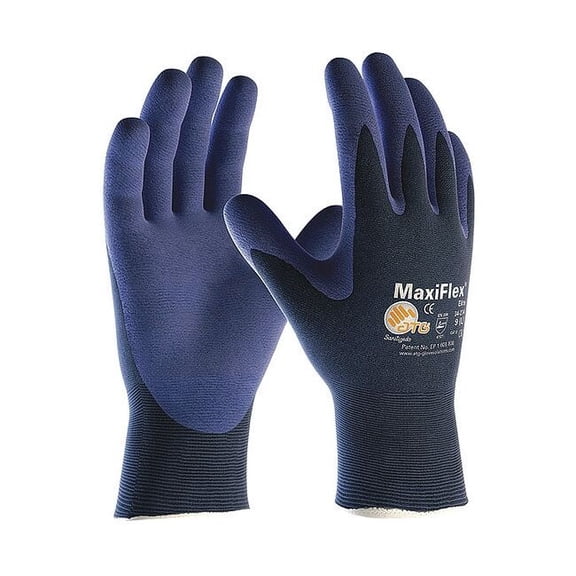 Elite MaxiFlex 34-274 Ultra Light Weight Nitrile Coated Grip Glove Size Small 12 Pair