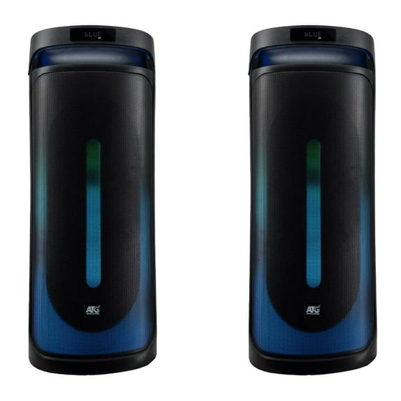 ATG Audio FYRE Bluetooth 6.5 inch dual woofer Party Speaker bundle