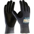 thumbnail image 1 of ATG Size XL (10), ANSI Cut Lvl A3, Puncture Lvl 2, Abrasion Lvl 4, Micro-Foam Nitrile Coated Nylon/Spandex Cut & Puncture Resistant Gloves Palm Coated, Knit Wrist, Blue/Black, Paired, 1 of 1