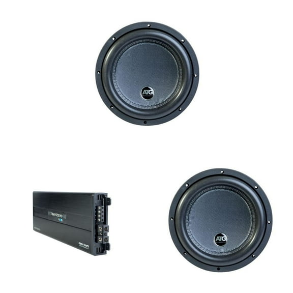 ATG Transcend Series 2500 Watt Class D Mono Amplifier with (2) 15" 4 Ohm DVC Subwoofers