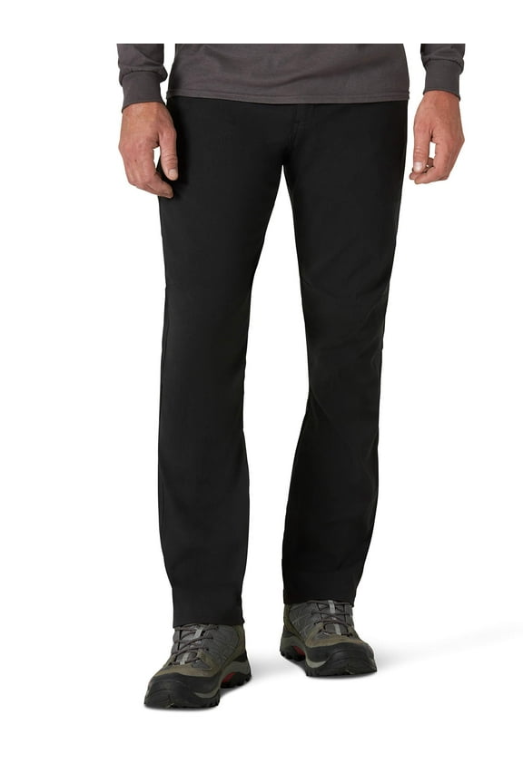by Wrangler Men's Zip Pocket Trail Pant, Black, 32W x 30L