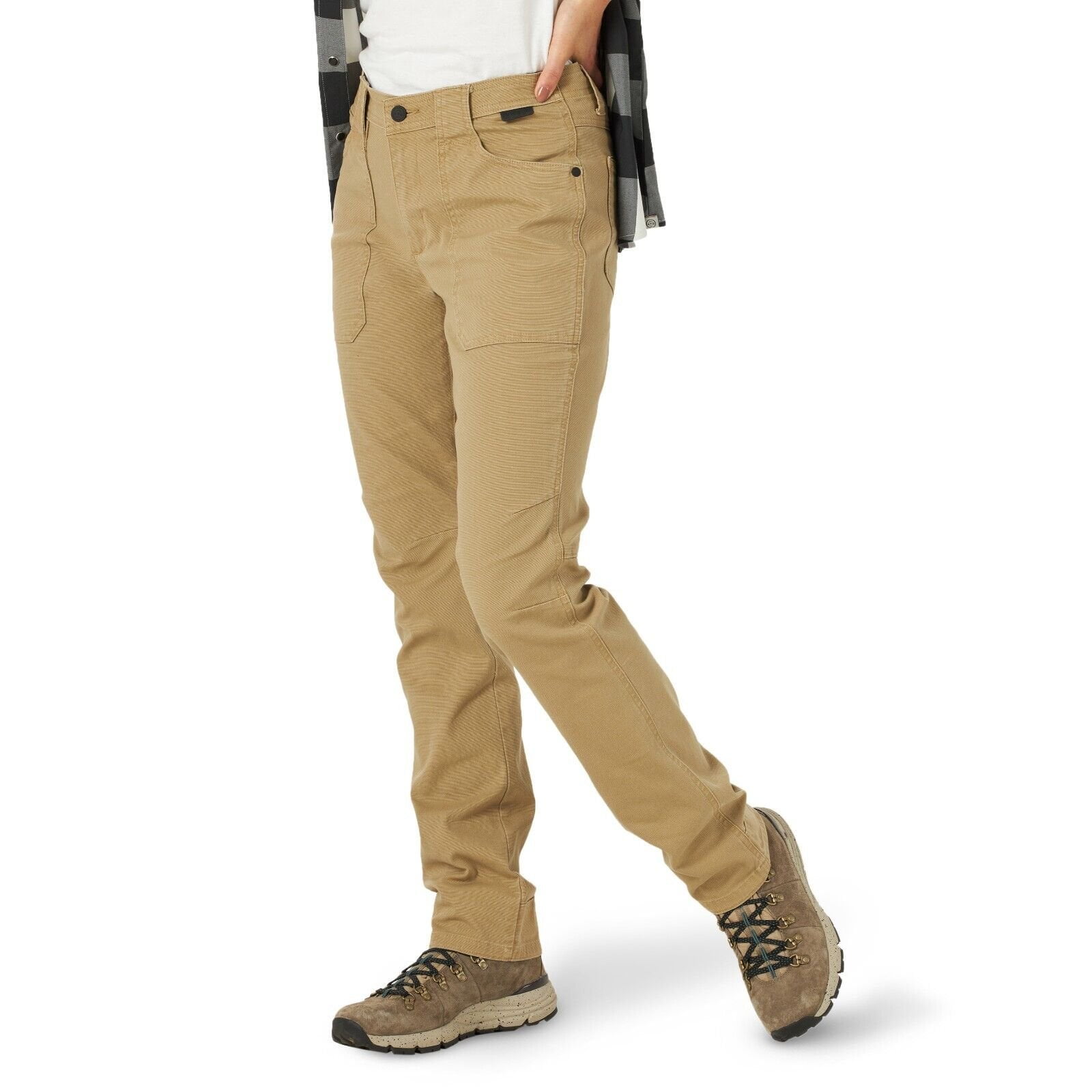 ATG by Wrangler Women's Canvas Slim Fit Pant Comfort Bottoms Tan