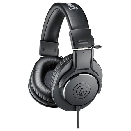 ATH-M20x Professional Studio Monitor Headphones, Black (AUD ATHM20X)