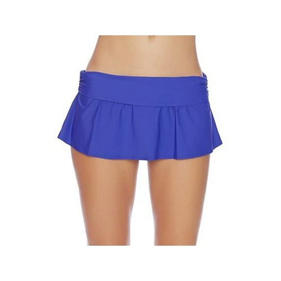 ATHENA Women's Flared Skirted Swimsuit Bikini Bottom, Tulum Texture Blue, Med...