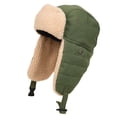 thumbnail image 1 of ATHJRT Winter Trapper Hats for Men Women Windproof Warm Sherpa Fleece Earmuff Trooper Hat with Buckle Outdoor Skiing Cycling Hat Green Free Size, 1 of 2