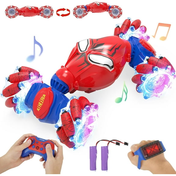 ATHLERIA Spider Gesture Sensing RC Stunt Car Toys for Boys Age 8-13,Hand Remote Control Car,Drift Rc Car with Lights,Transform,Twist,Top Chritmas Birthday Ideas for Boy Girls Kids 678910+ Yr Old