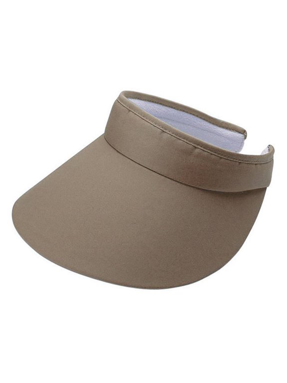 ATHLETIC LARGE PEAK TWILL CLIP-ON VISOR, Khaki
