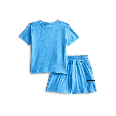 Athletic Works Boys' ButterCore Tee and Shorts Set, 2-Piece, Sizes 4-18 & Husky