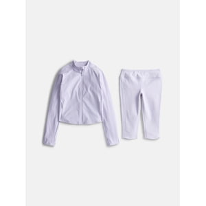 Athletic Works Girls ButterCore Jacket & Capri Legging Set