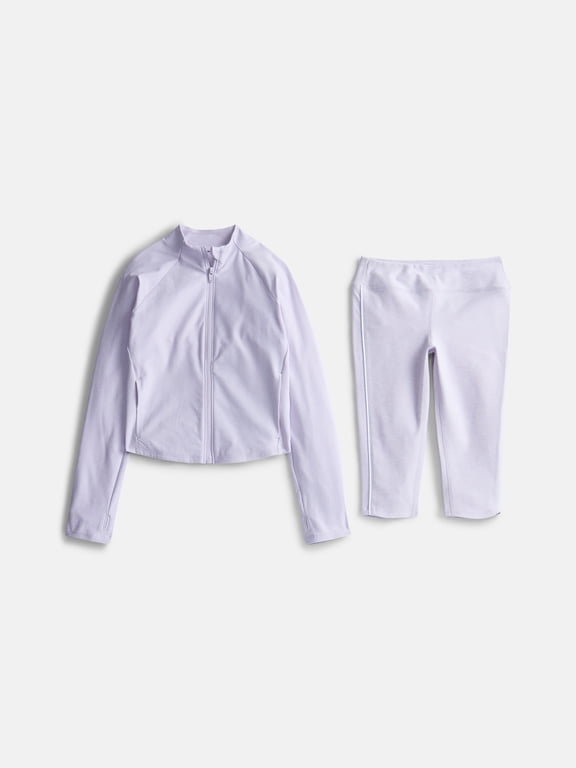 Girl's ButterCore Active Jacket and Capri Legging Set, 2-Piece, Sizes 4-18