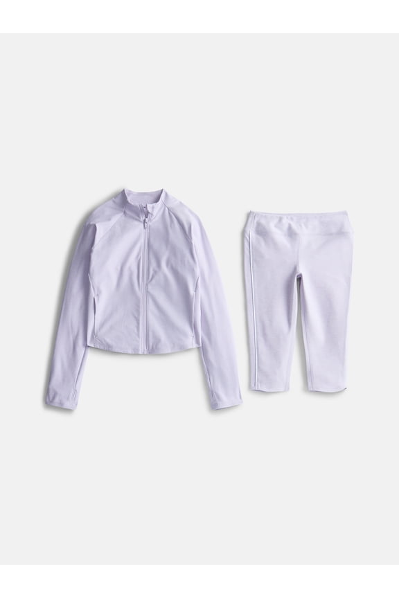 Girl's ButterCore Active Jacket and Capri Legging Set, 2-Piece, Sizes 4-18