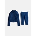 thumbnail image 1 of Athletic Works Girl's ButterCore Active Jacket and Capri Legging Set, 2-Piece, Sizes 4-18, 1 of 3