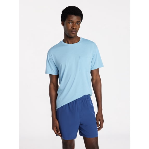 Athletic Works Men's and Big Men's Tri Blend Pocket Tee, Sizes XS-4XLT