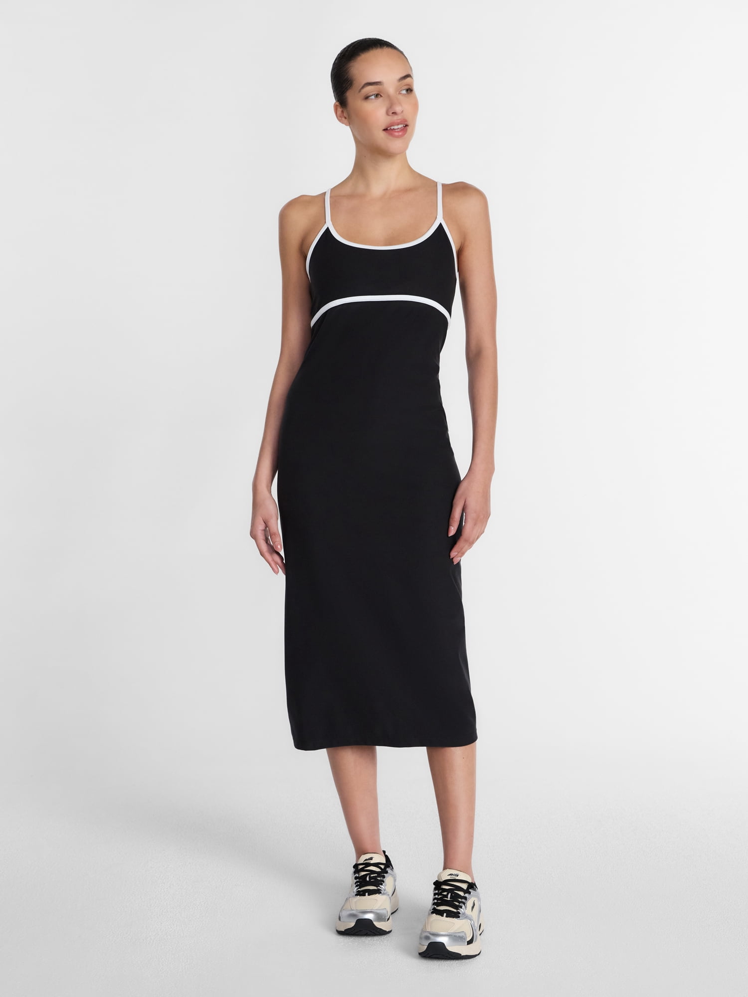 Athletic Works Women's ButterCore Compression Midi Dress, Sizes XS-XXXL