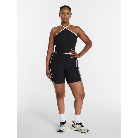 Athletic Works Women's and Women's Plus ButterCore Compression Bike Shorts, Sizes XS-4X