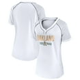 thumbnail image 1 of Women's Fanatics White Oakland Athletics Play Calling Raglan V-Neck T-Shirt, 1 of 3