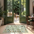 thumbnail image 1 of ATHOPE 2x3 Small Area Rugs for Entryway, Non Slip Low Pile Animal Cat Floral Washable Rug, Medallion Carpet for Front Door Kitchen Bathroom, Green, 1 of 7