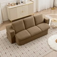 thumbnail image 1 of ATHOPE 80" Loveseat, 4 in 1 Convertible Sofa Bed, Boneless Fluffy Cloud Couch with Wide Arms, Folding Upholstered Sleeper Sofa for Living Room Small Space, No Assembly Required, Brown, 1 of 5
