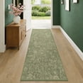 thumbnail image 1 of ATHOPE Floral 2x6 Area Rug, Machine Washable Rugs Soft Non Slip Low Pile Rugs for Living Room Bedroom Nursery Kitchen Dining Room Indoor, Floral Print Pattern Runner Carpet, Sage Green, 1 of 8