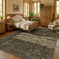 thumbnail image 1 of ATHOPE Floral 6x9 Area Rug, Machine Washable Rugs Soft Non Slip Low Pile Rugs for Living Room Bedroom Nursery Kitchen Dining Room Indoor, Large Floral Print Pattern Carpet, Brown, 1 of 8