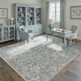 thumbnail image 1 of ATHOPE Floral 6x9 Area Rug, Machine Washable Rugs Soft Non Slip Low Pile Rugs for Living Room Bedroom Nursery Kitchen Dining Room Indoor, Large Floral Print Pattern Carpet, Blue, 1 of 8