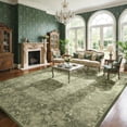 thumbnail image 1 of ATHOPE Floral 8x10 Area Rug, Machine Washable Rugs Soft Non Slip Low Pile Rugs for Living Room Bedroom Nursery Kitchen Dining Room Indoor, Large Floral Print Pattern Carpet, Sage Green, 1 of 8