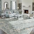 thumbnail image 1 of ATHOPE Floral 8x10 Area Rug, Machine Washable Rugs Soft Non Slip Low Pile Rugs for Living Room Bedroom Nursery Kitchen Dining Room Indoor, Large Floral Print Pattern Carpet, Blue, 1 of 8