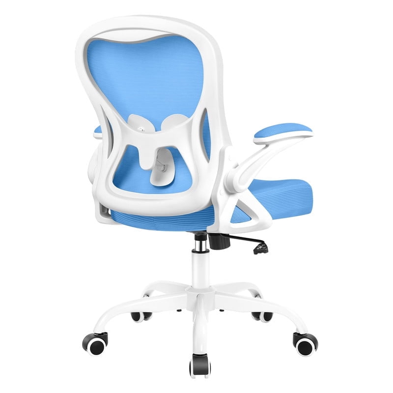 ATHOPE Office Chair, Ergonomic Desk Chair with Flip Up Armrests, Height Adjustable Computer Chair with Lumbar Support, Blue