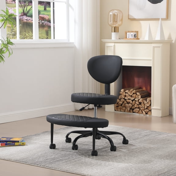 ATHOPE Vanity Chair with Storage, Velvet 360° Swivel Chair with Back, Modern Round Upholstered Bedroom Chair, Comfy Makeup Chair for Dressing, Living Room, No Assembly Required, Beige