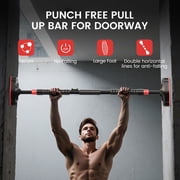 ATHSPO Pull Up Bar for Doorway, Adjustable Door Frame Pull Up and Chin Up Bar, Total Upper Body Workout Bar for Home Gym Workouts BLACK, installation distance27''-37''