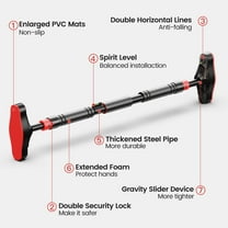 ATHSPO Pull Up Bar for Doorway, Adjustable Door Frame Pull Up and Chin Up Bar, Total Upper Body Workout Bar for Home Gym Workouts (installation distance27''-37'')