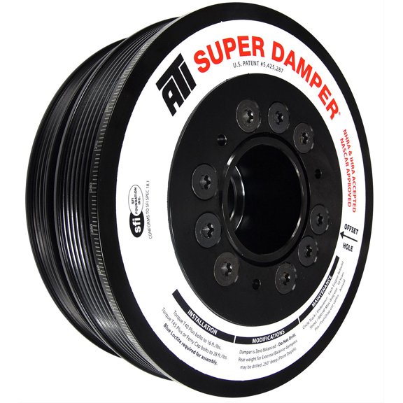 ATI 917266 Super Damper C5 C6 Corvette G8 SS LS1 LS2 LS6 LS3 L76 Stock Diameter 6 Rib Harmonic Balancer with AC Pulley