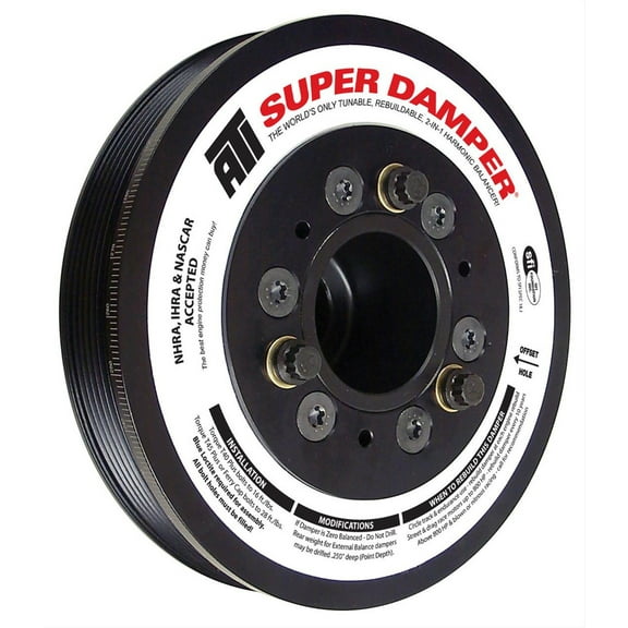 ATI 917302 Super Damper 98-02 F-Body 04-06 GTO Spacing Harmonic Balancer for LS Engines, Stock 7.48" Diameter 6 Rib WITOUT AC Pulley