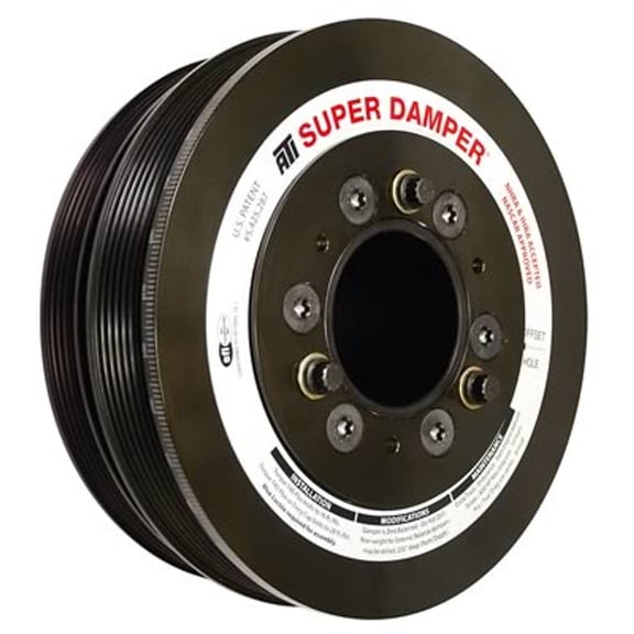 ATI 918628 Super Damper for 99-13 GM Truck/SUV and 2010-15 Camaro LS Harmonic Balancer - Stock Diameter 6 Rib with AC Pulley