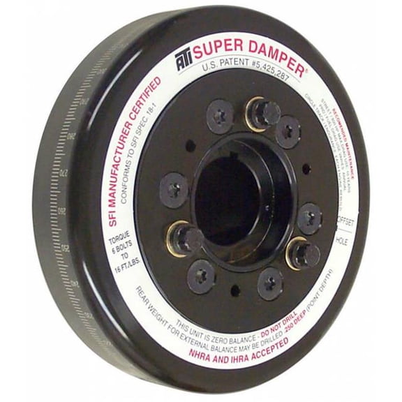 ATI Performance 917411 Super Damper Harmonic Damper - Small Block Chevy - 6.325 in. dia. - Aluminum - Internal Balance