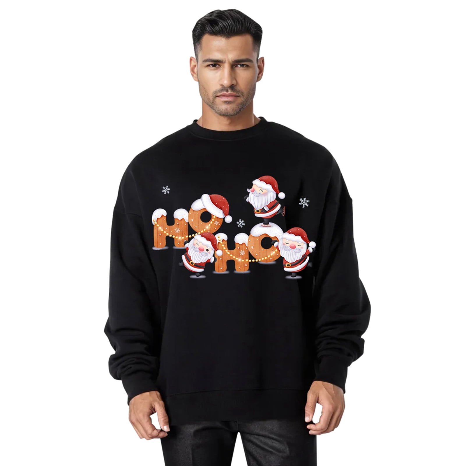 ATIENUBEE Christmas Sweatshirts for Men Couple'S Matching Sweater Top ...